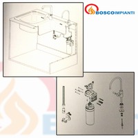 Sistema di microfiltrazione per acqua potabile completo di rubinetto sopralavello 